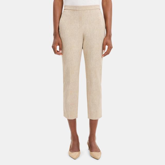 Knit Ponte Slim Cropped Pull-On Pant | Theory Outlet Product Image