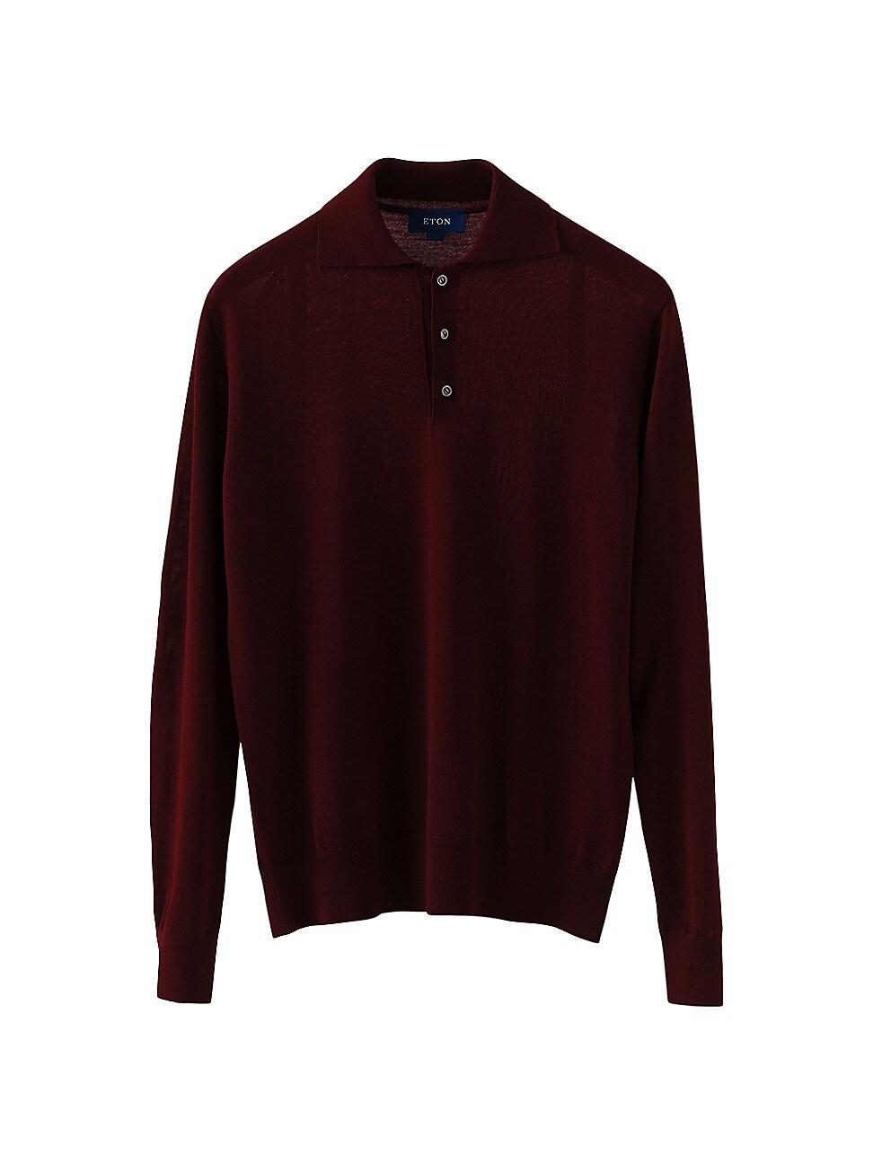 Mens Merino Wool Polo Sweater Product Image