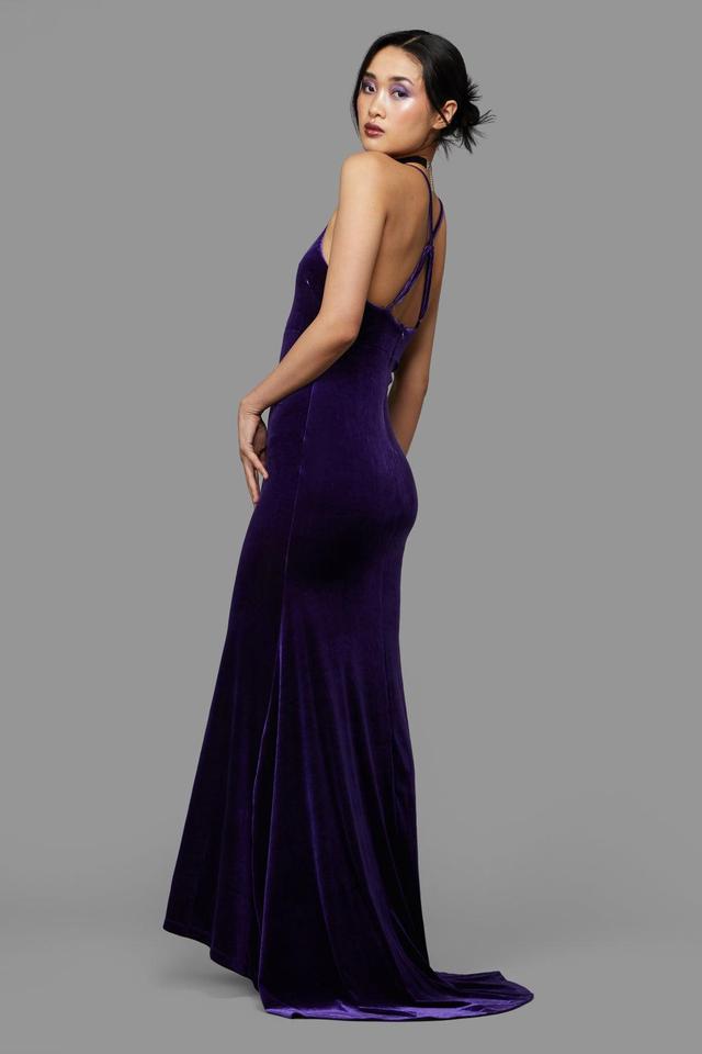 HALTERNECK A-LINE MAXI DRESS Product Image