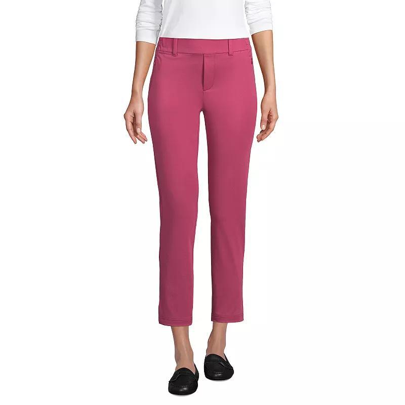 Womens Lands End Flex Mid Rise Pull On Crop Pants Product Image