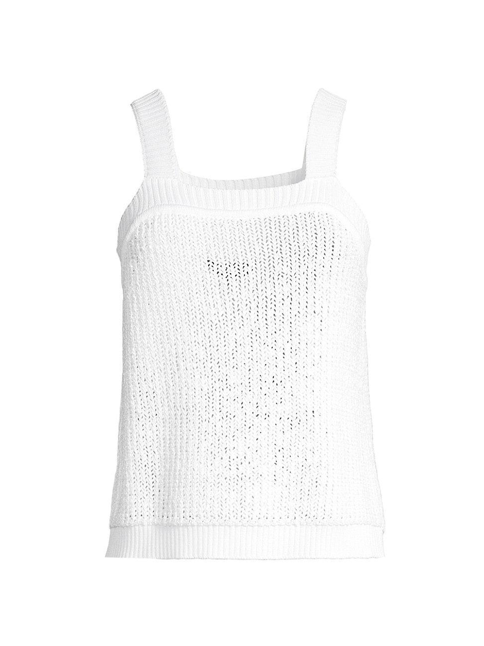 Womens Crocheted Knit Sweater Tank Product Image