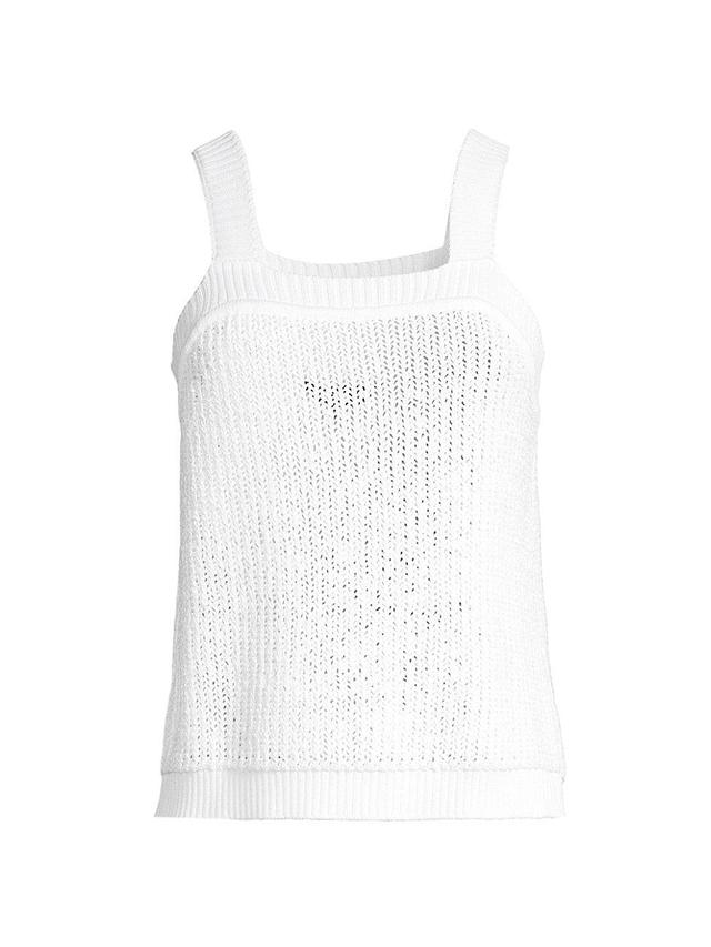 Womens Crocheted Knit Sweater Tank Product Image