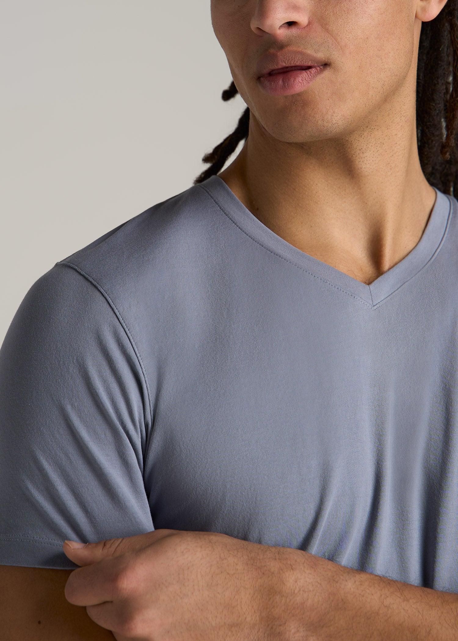 The Essential MODERN-FIT V-Neck Tee for Tall Men in White Product Image