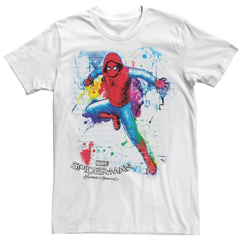 Mens Spider-Man Wall Hang Paint Splatter Tee Product Image