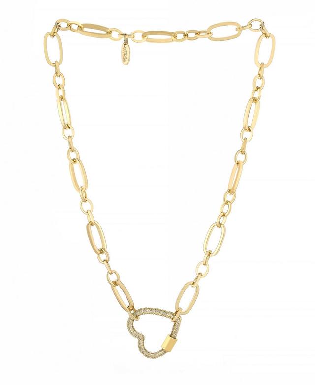 Ettika Crystal Pav Heart Clasp Necklace Product Image