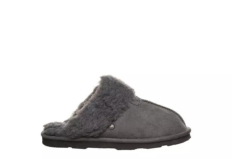 Bearpaw Loki Womens Vegan Scuff Slippers Med Grey Product Image