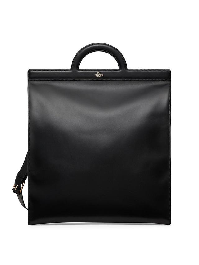 Mens Tagged Leather Shopping Bag Product Image