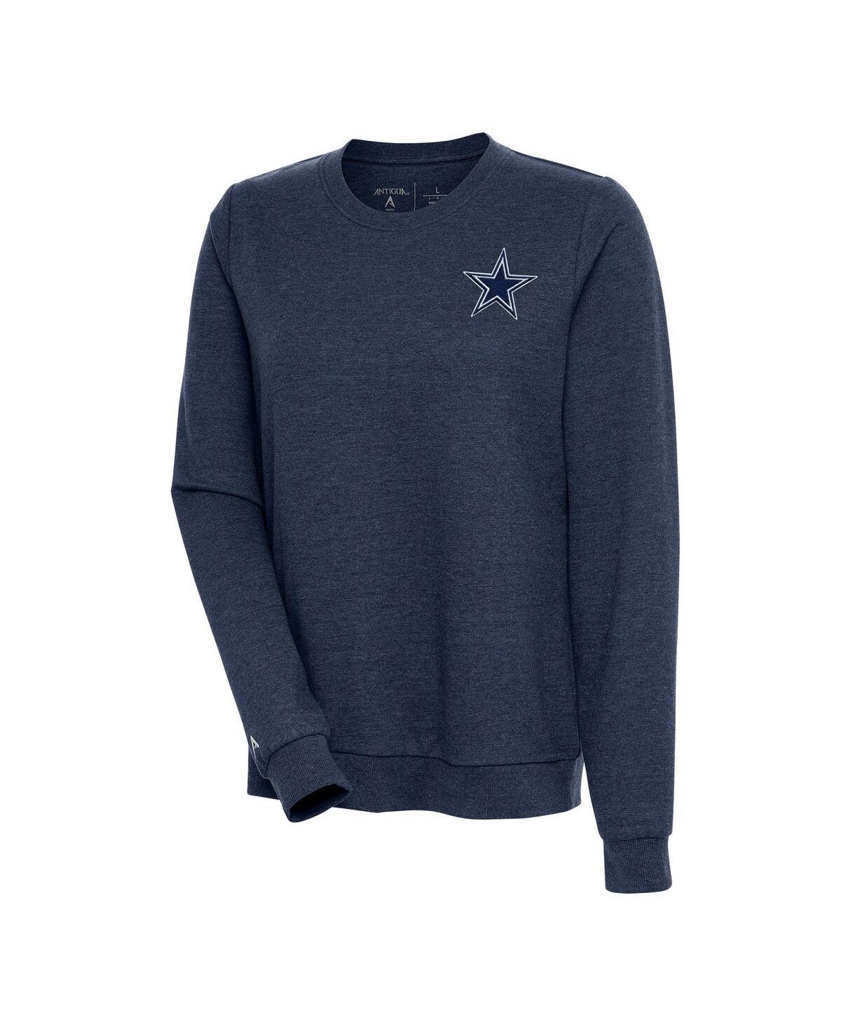 Antigua Womens Heather Navy Dallas Cowboys Logo Action Sweatshirt Product Image