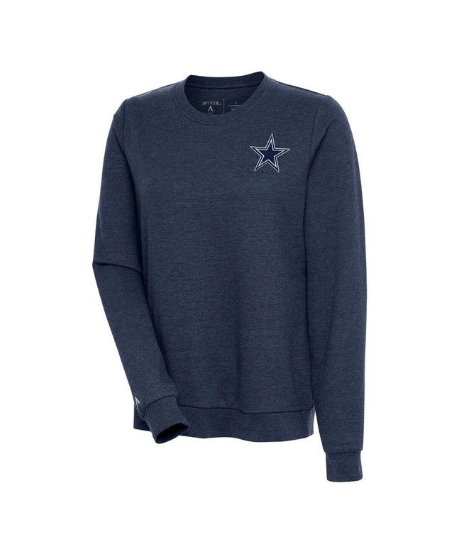 Antigua Womens Heather Navy Dallas Cowboys Logo Action Sweatshirt Product Image