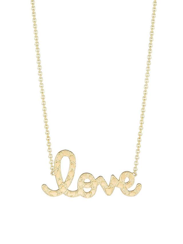 14K Yellow Gold Love Pendant Necklace Product Image