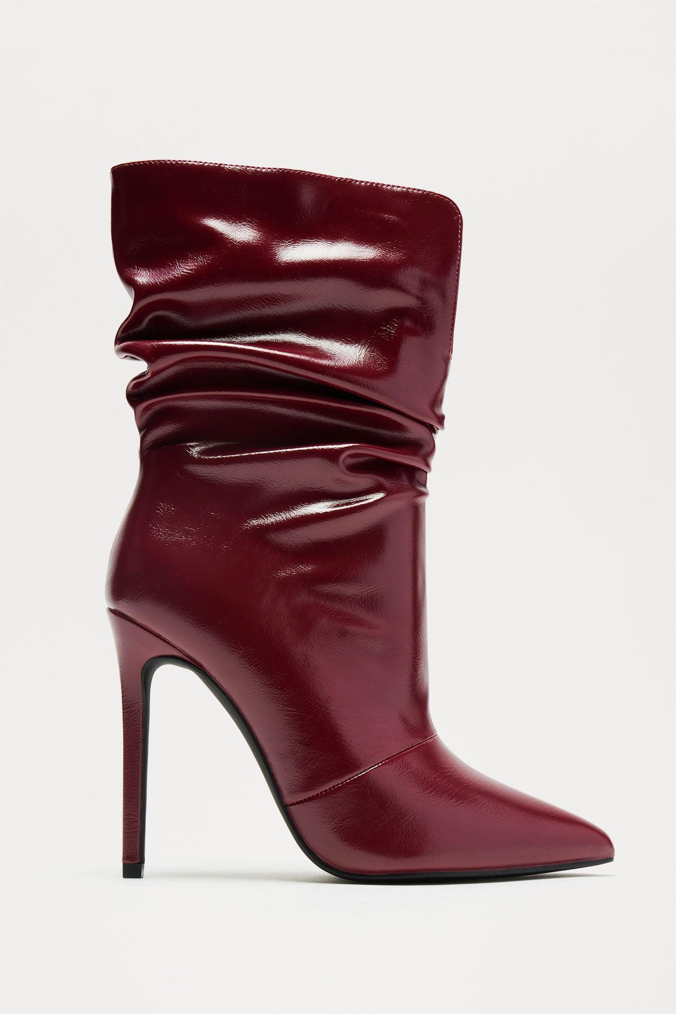 Skye Slouchy Booties - Burgundy product image