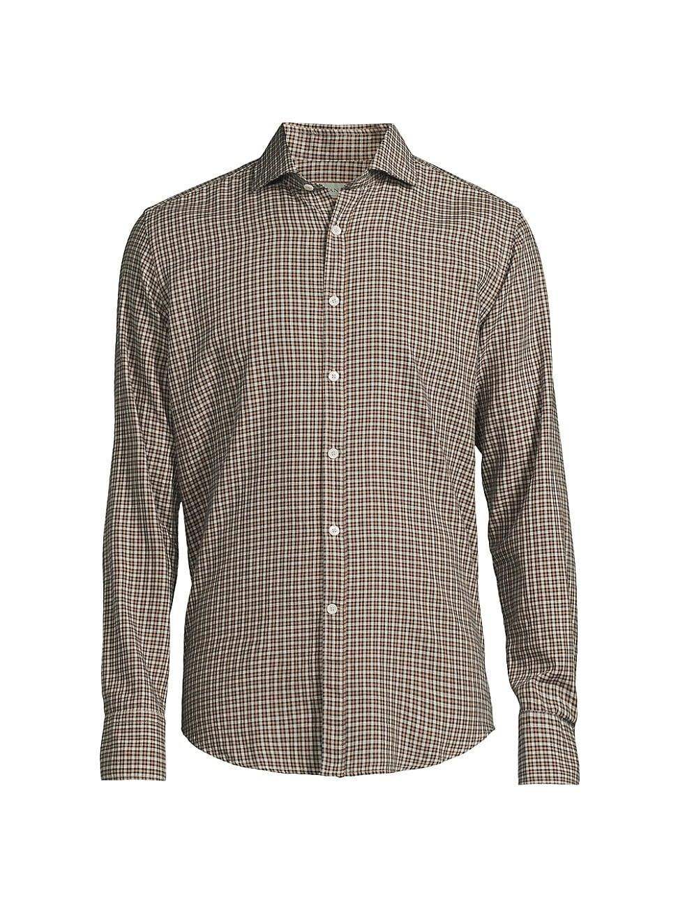 Mens Check Button-Up Sport Shirt Product Image