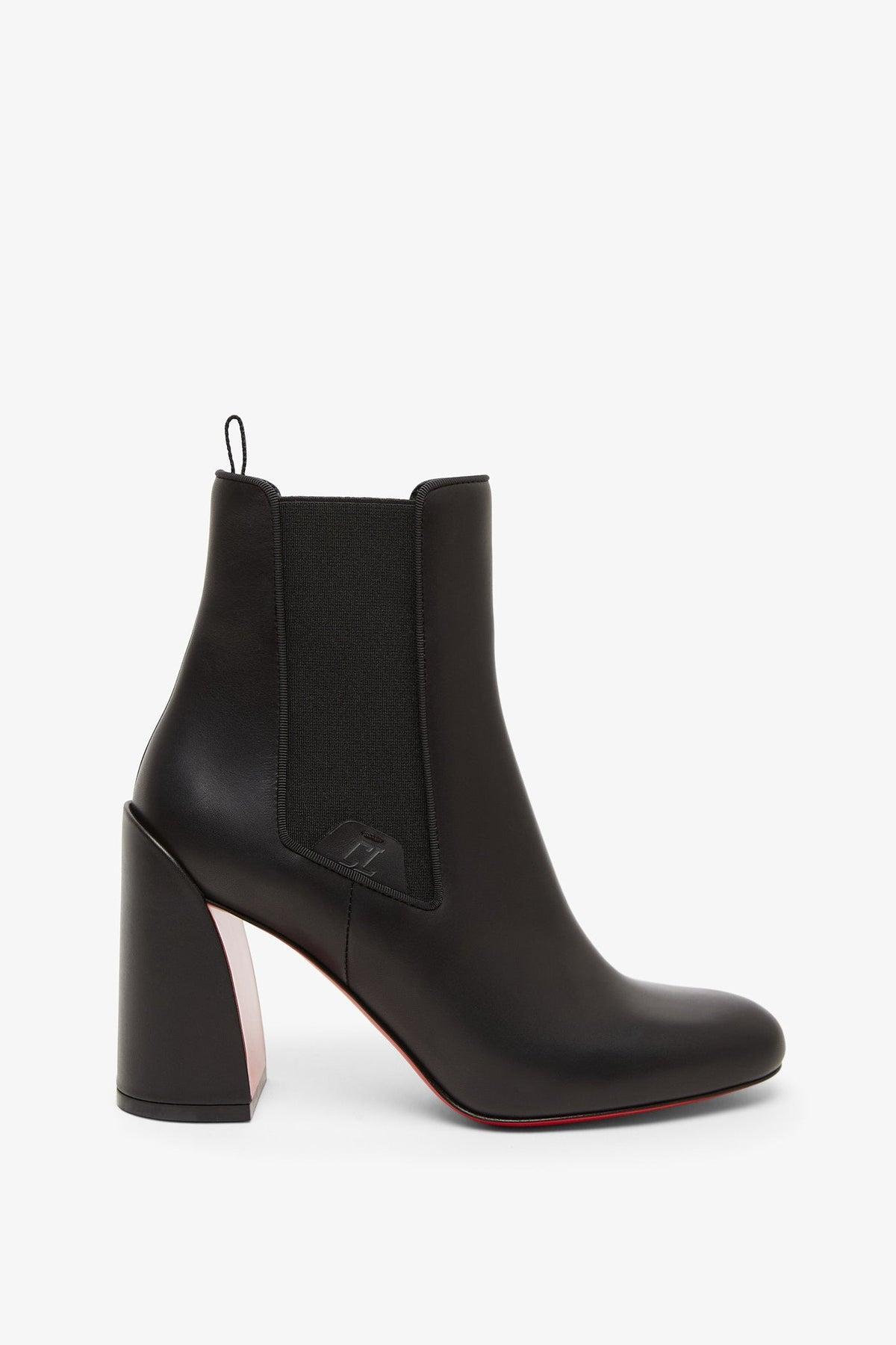 CHRISTIAN LOUBOUTIN Turelastic 85 Black Leather Boots Product Image