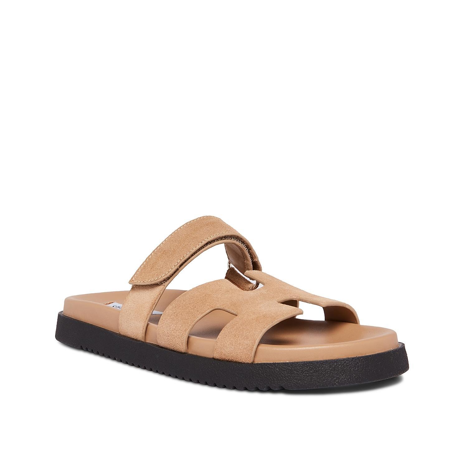 Steve Madden Mayven Leather Slide Sandals Product Image