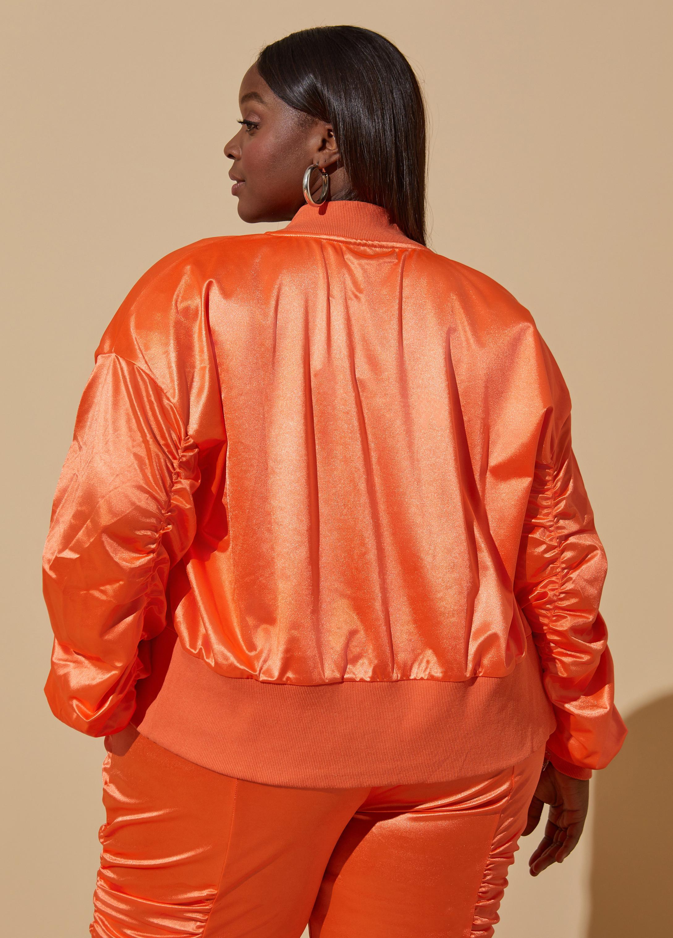 Ruched Satin Jacket Product Image