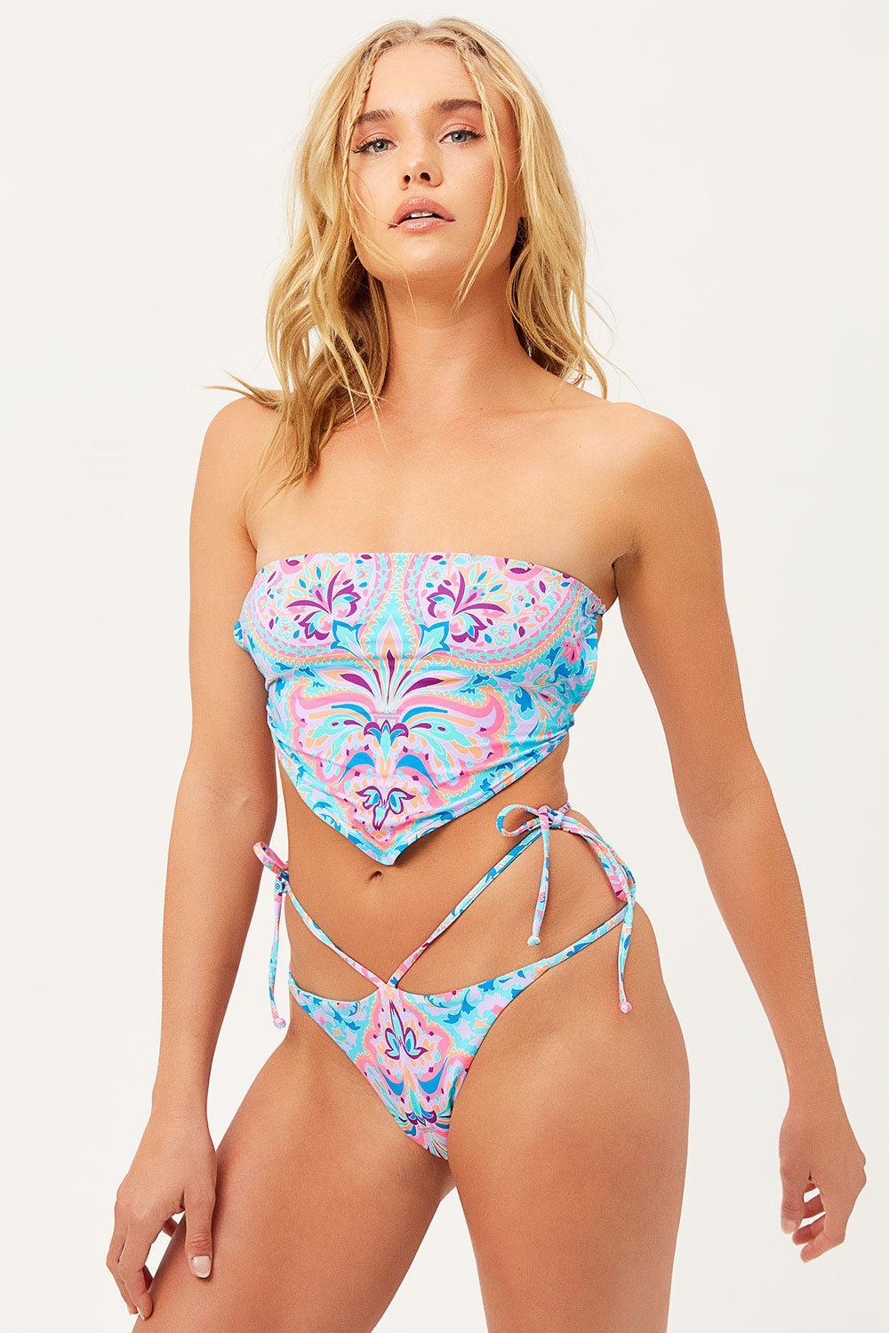 Halo Skimpy String Bikini Bottom - Scarf Product Image