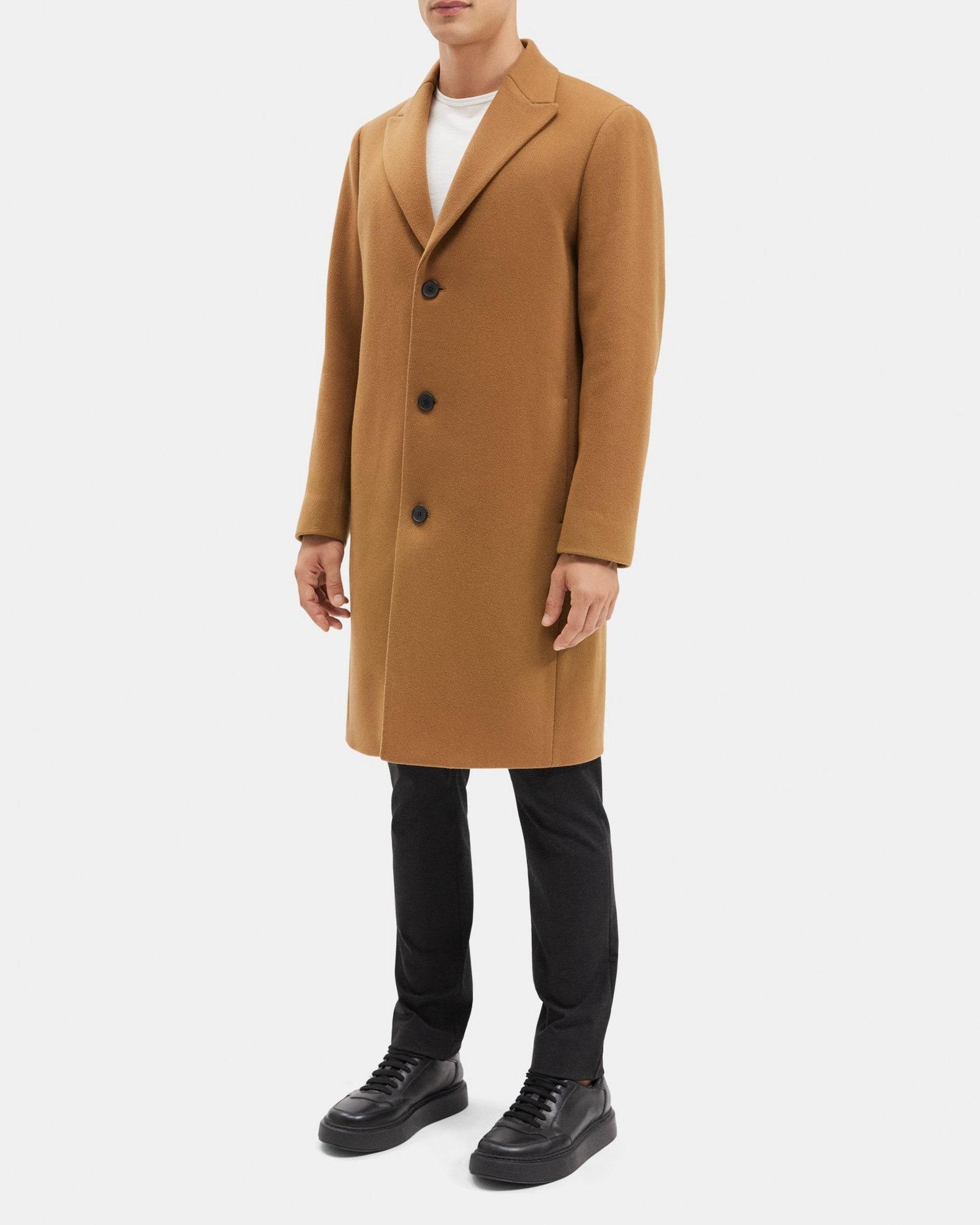 Tailored Coat in Wool-Blend Twill Product Image