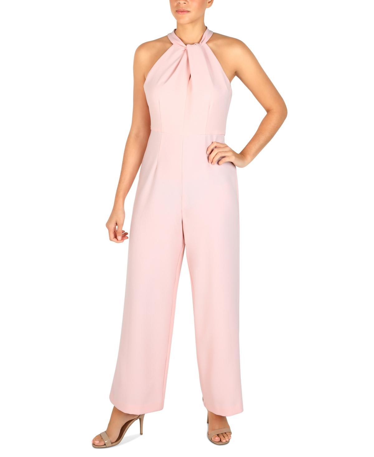 julia jordan Twist-Front Halter Jumpsuit Product Image