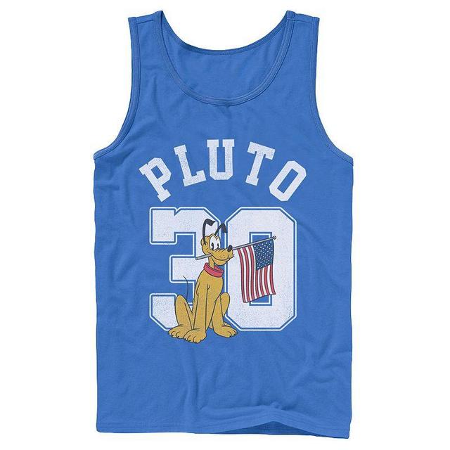 Disneys Mickey And Friends Pluto Mens American Flag Collegiate Tank Top Product Image