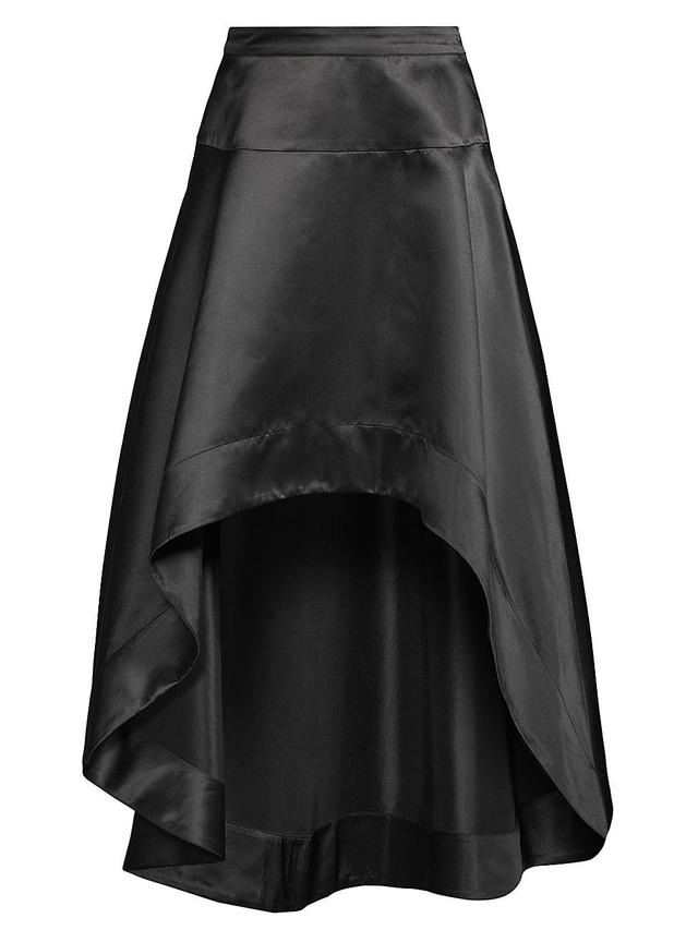 Womens Satin High-Low Skirt Product Image