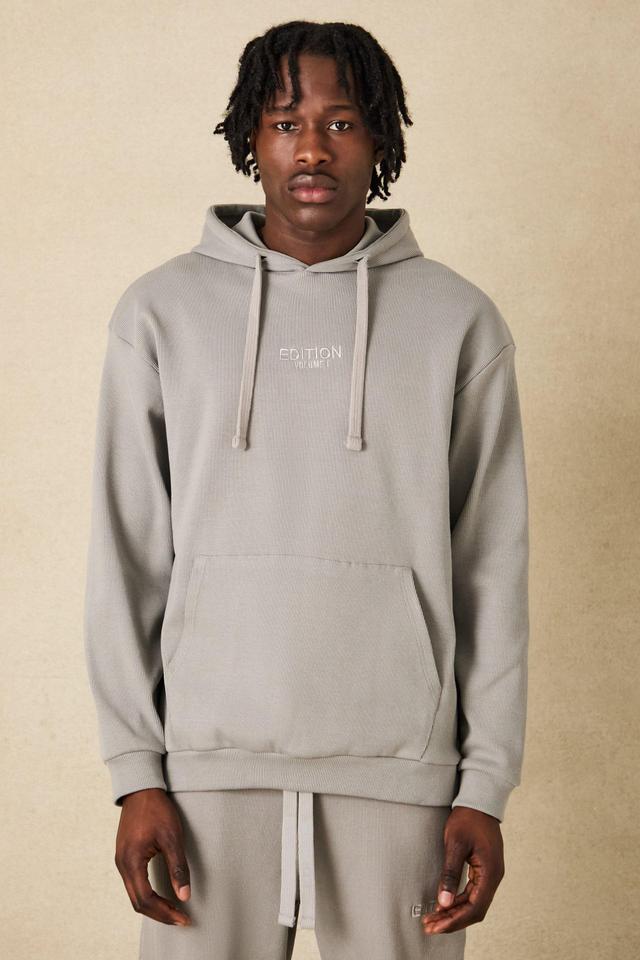 EDITION Oversized Heavyweight Ribbed Hoodie | boohooMAN USA Product Image