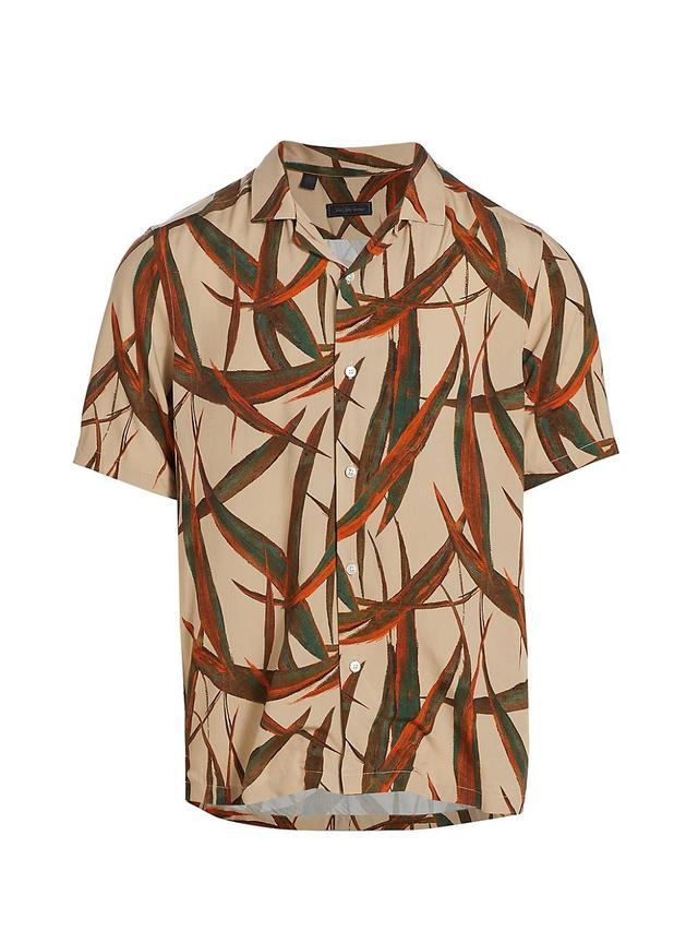 Mens COLLECTION Aloe Leaf Print Camp Shirt Product Image