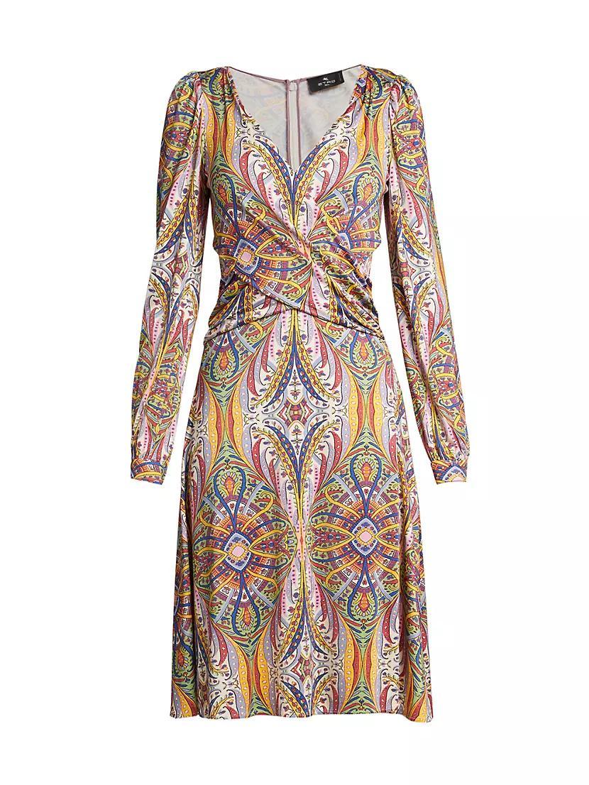 Kaleidoscope Paisley Midi-Dress Product Image