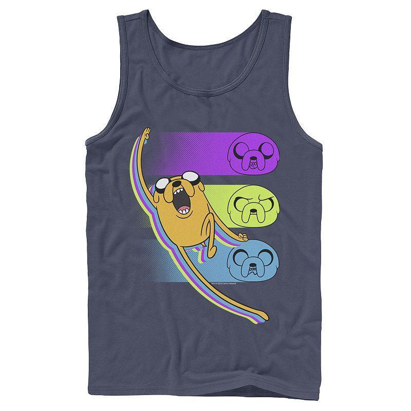 Mens Cartoon Network Adventure Time Jake Emotions Tank Top Blue Product Image