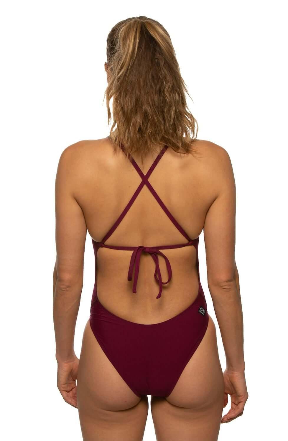 Dayno 3 Swim Onesie - Cabernet Female Product Image