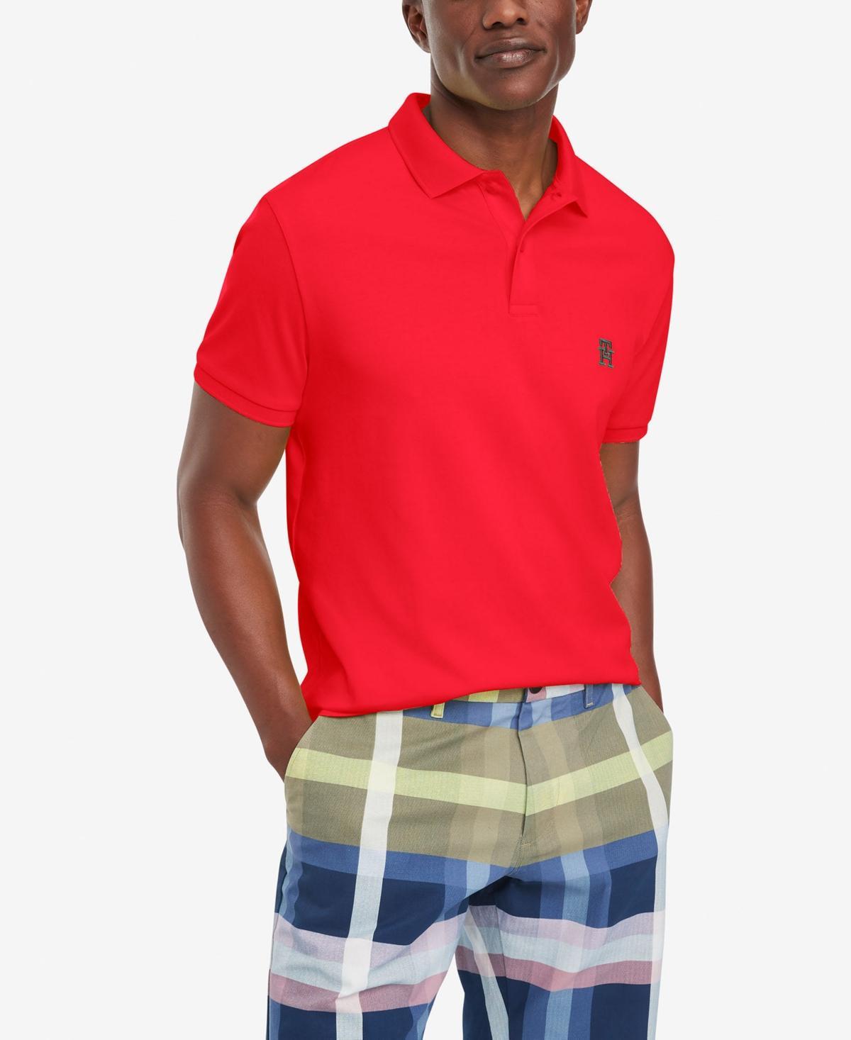 Tommy Hilfiger Mens Short Sleeve Interlock Monogram Polo Shirt Product Image