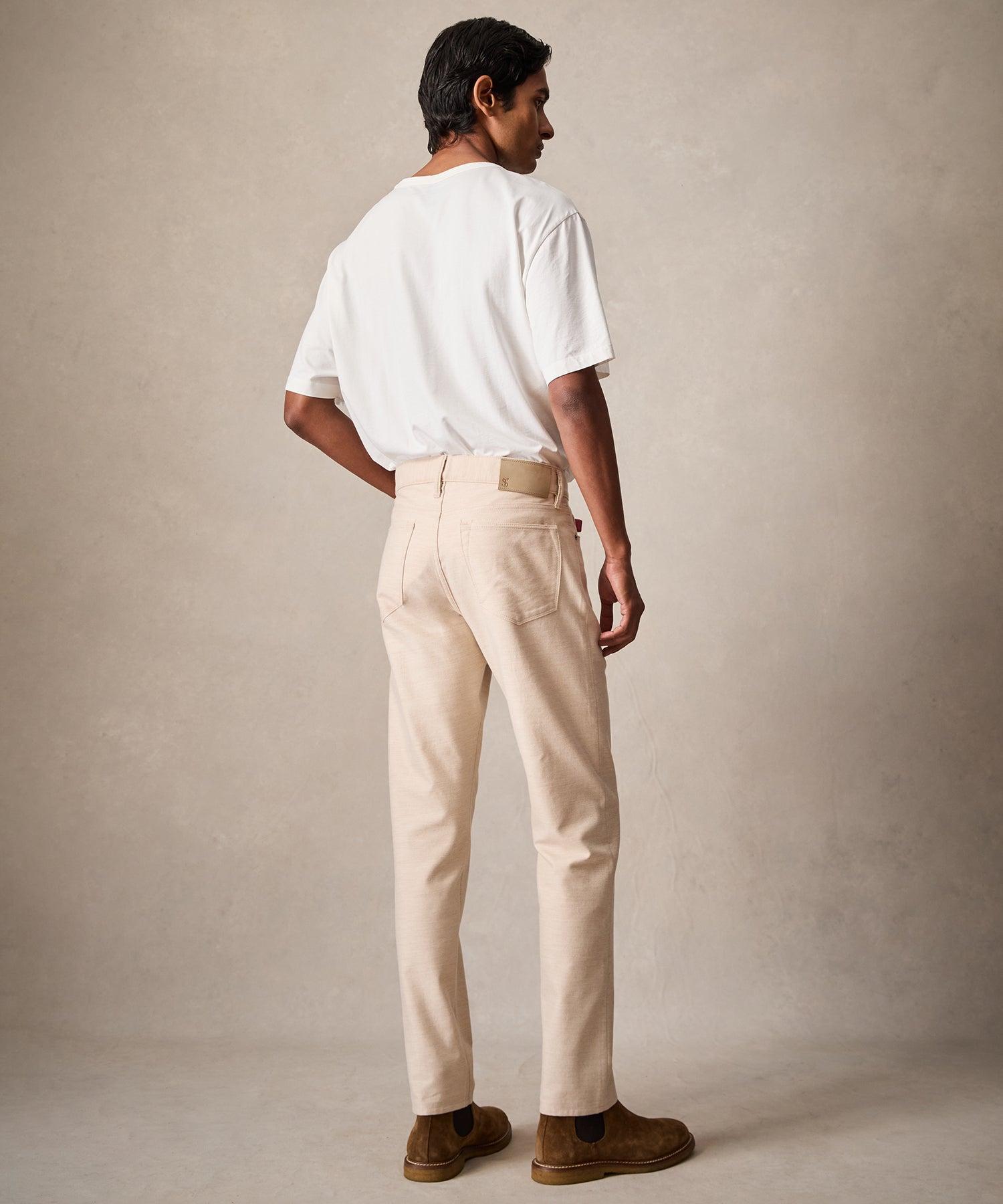 Slim Fit 5-Pocket Camelhair Pant in Canvas Male Product Image