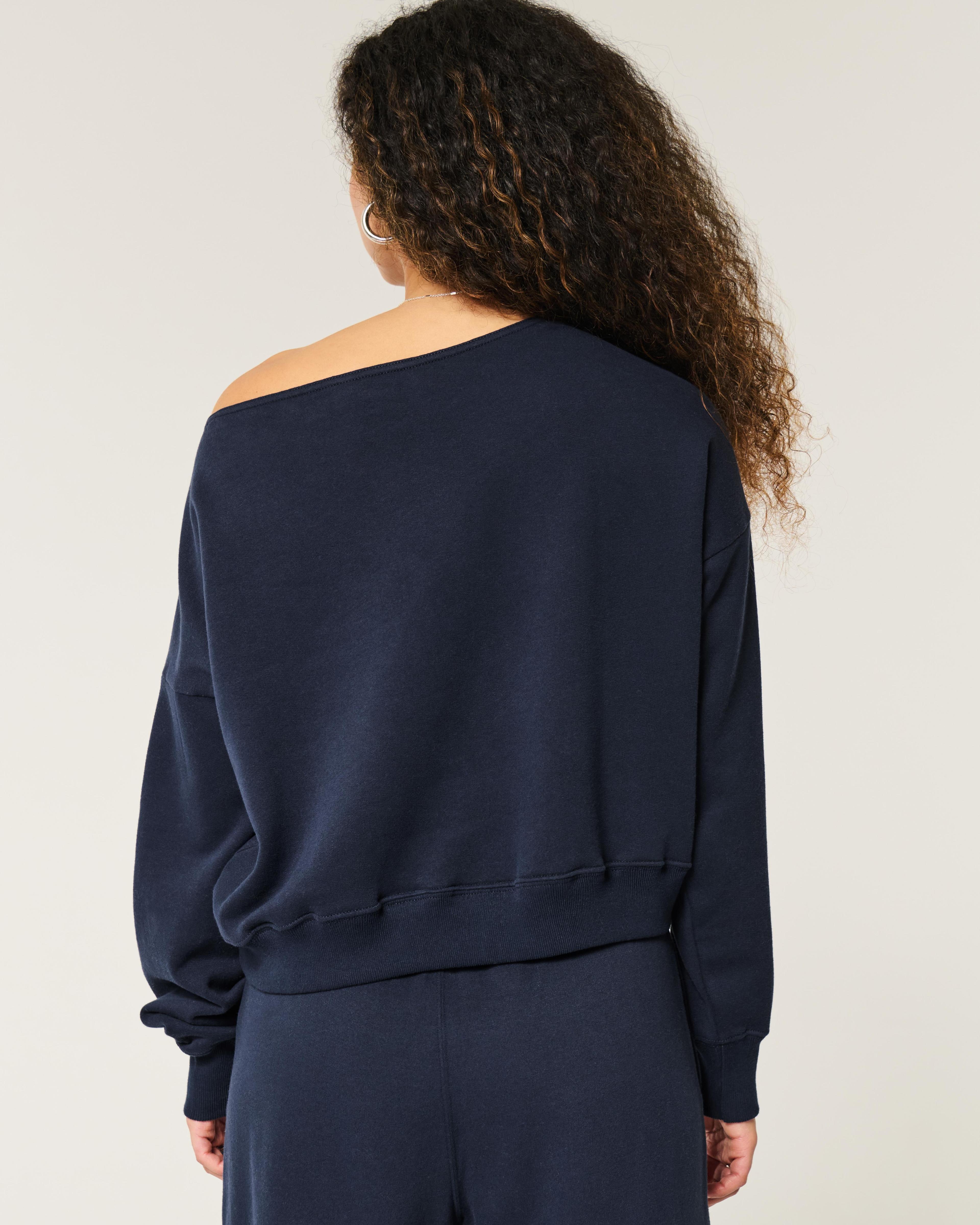 Easy Off-the-Shoulder Sweatshirt Product Image