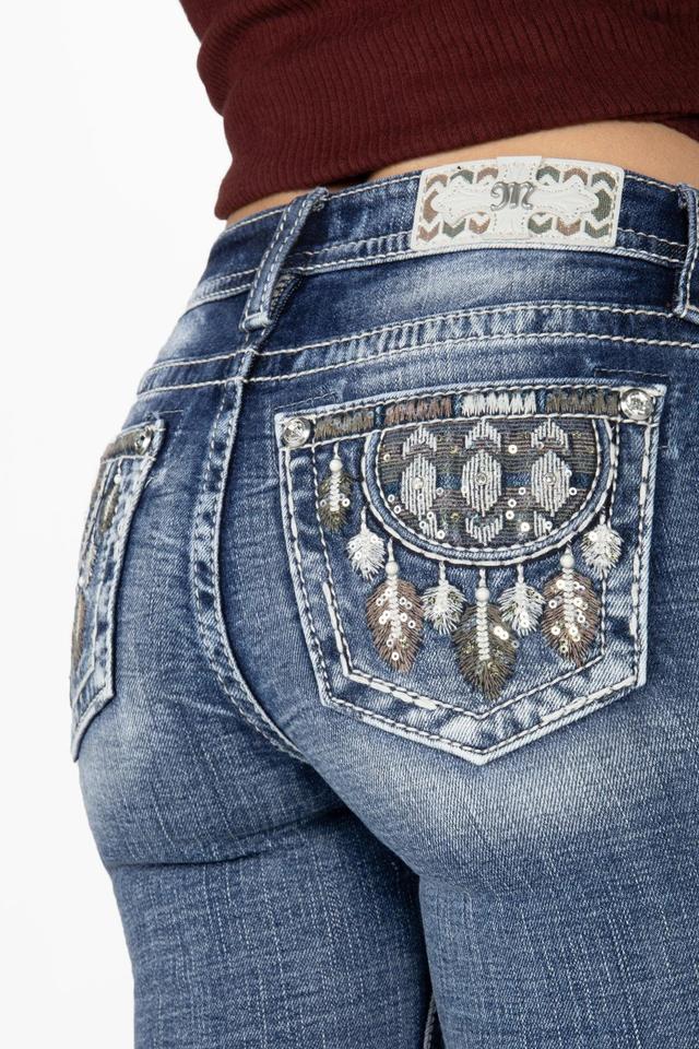 Brown Aztec Dreamcatcher Bootcut Jeans Product Image