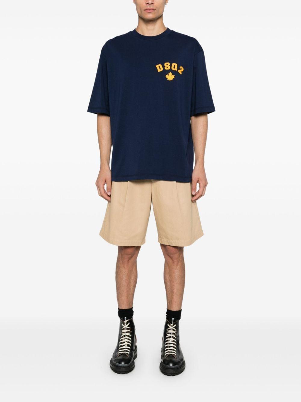 DSQUARED2 Logo-patch T-shirt In Blue Product Image