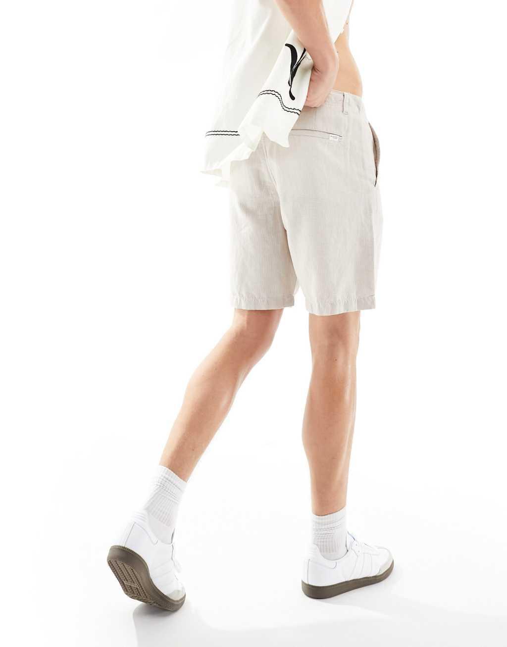 Selected Homme linen mix short in beige Product Image