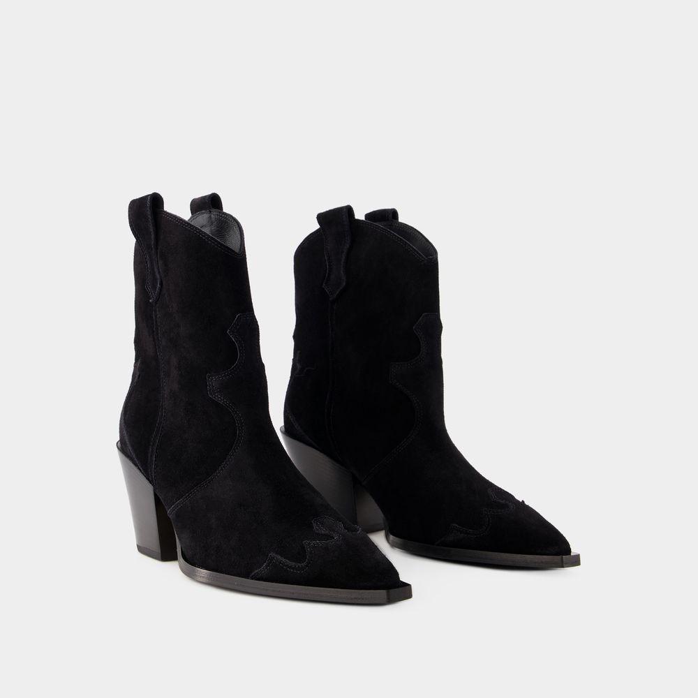 Albi Ankle Boots -  - Leather - Black Product Image