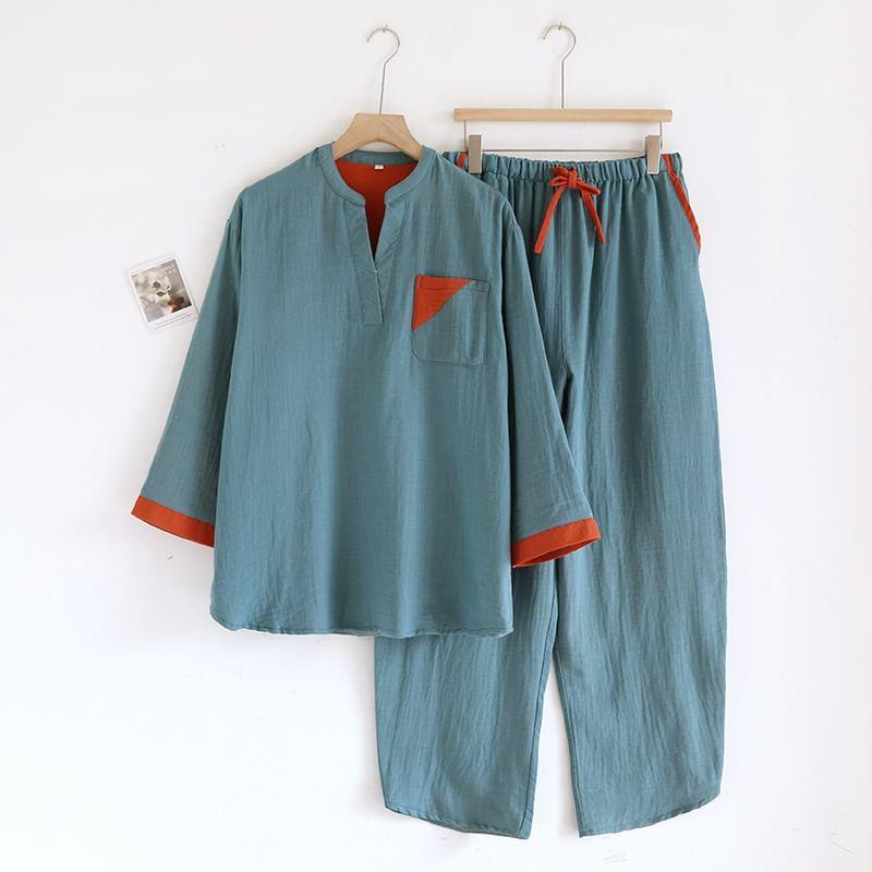 Two Tone Pajama Set Product Image