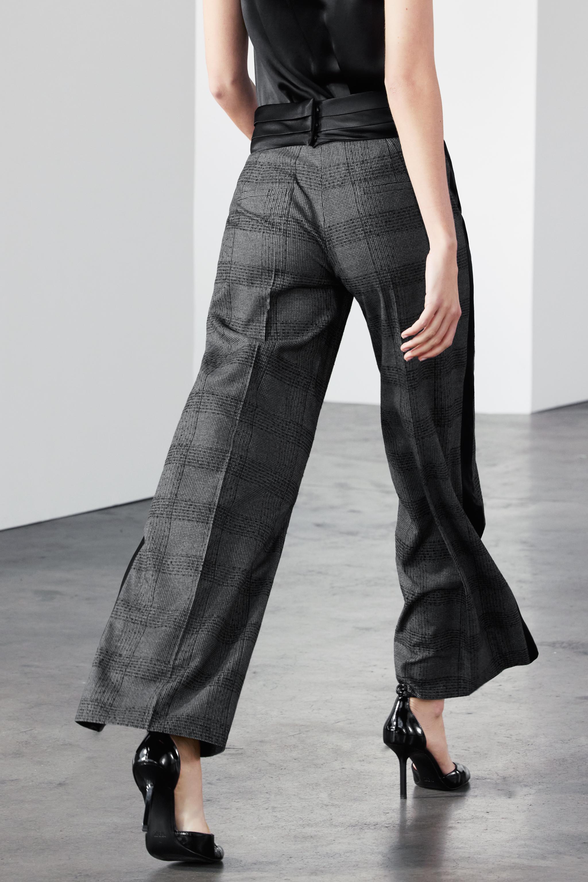 PLAID SASH PANTS ZW COLLECTION Product Image