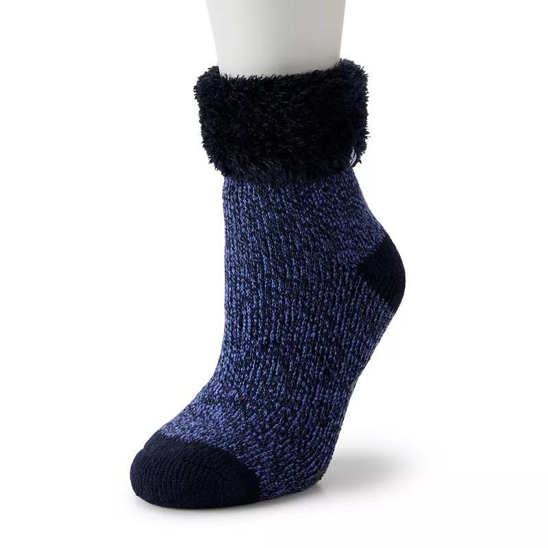 Womens Heat Holders Lily Twist Lounge Socks Blue Product Image