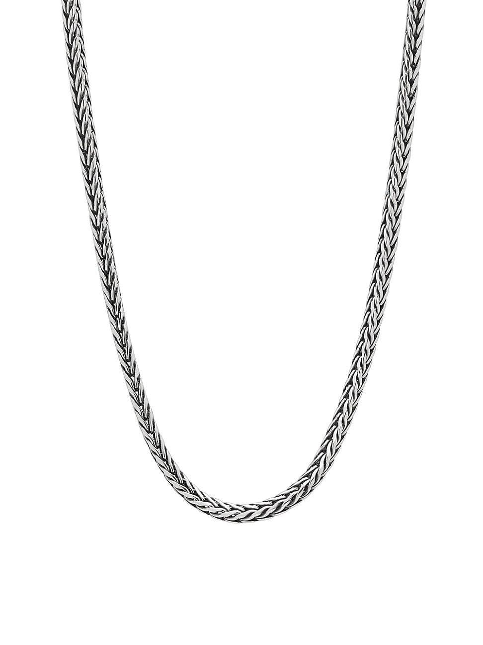 Womens Sterling Silver Wheat Chain Necklace Product Image