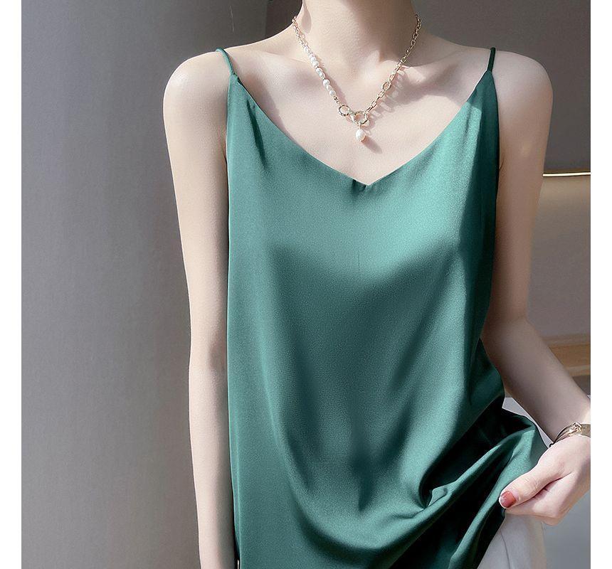 Plain V-Neck Camisole Top Product Image