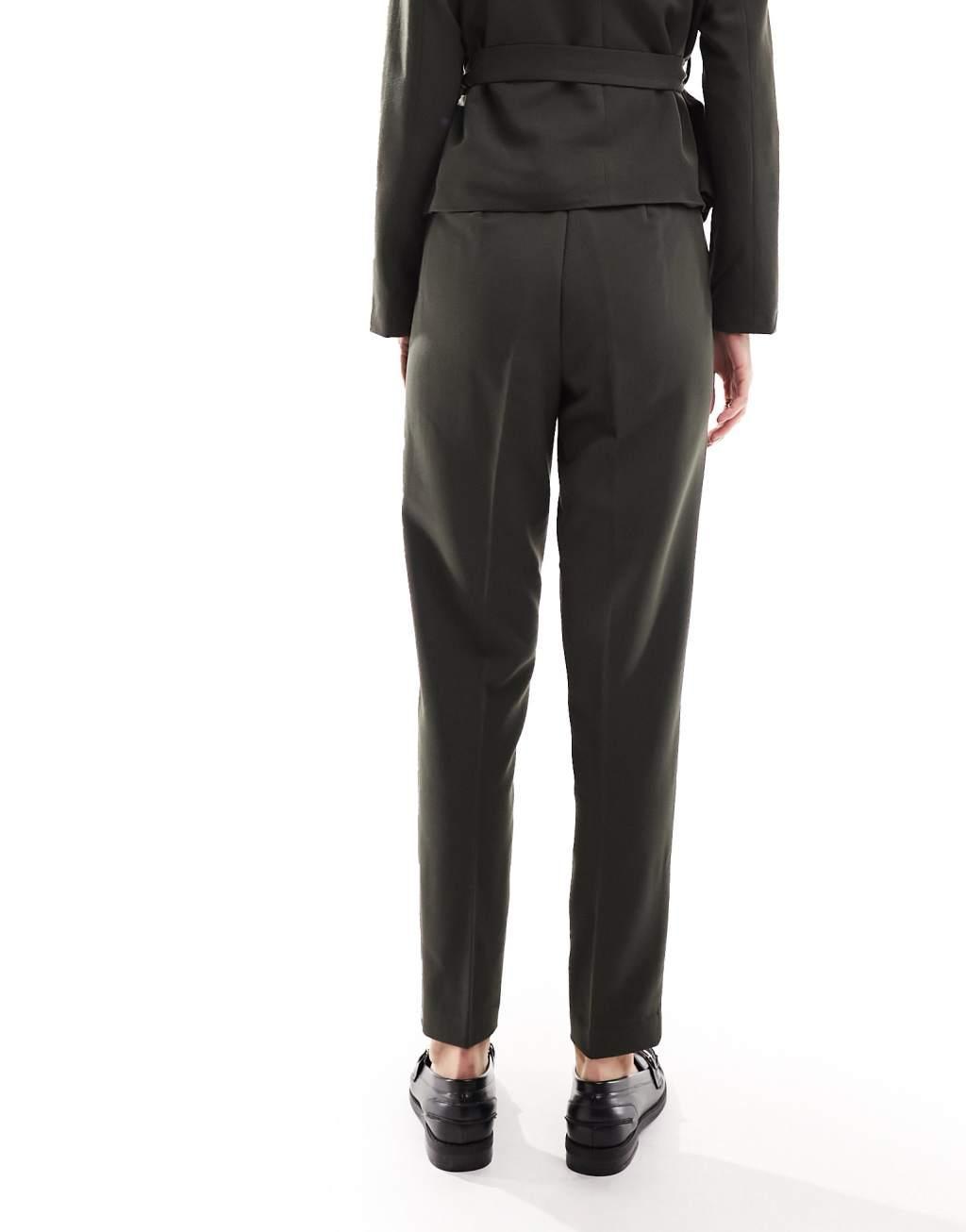 Vero Moda tailored straight leg pants in khaki - part of a set Product Image