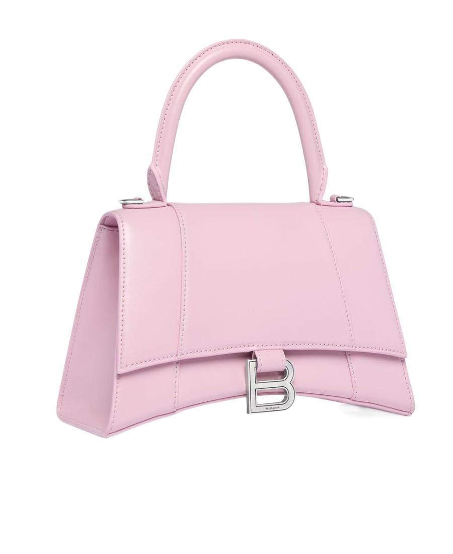 BALENCIAGA Small Hourglass Top-handle Bag In Pink Product Image