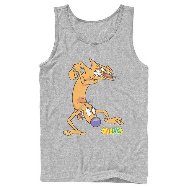 Mens Nickelodeon CatDog Tough Guys Tank Top Athletic Grey Product Image