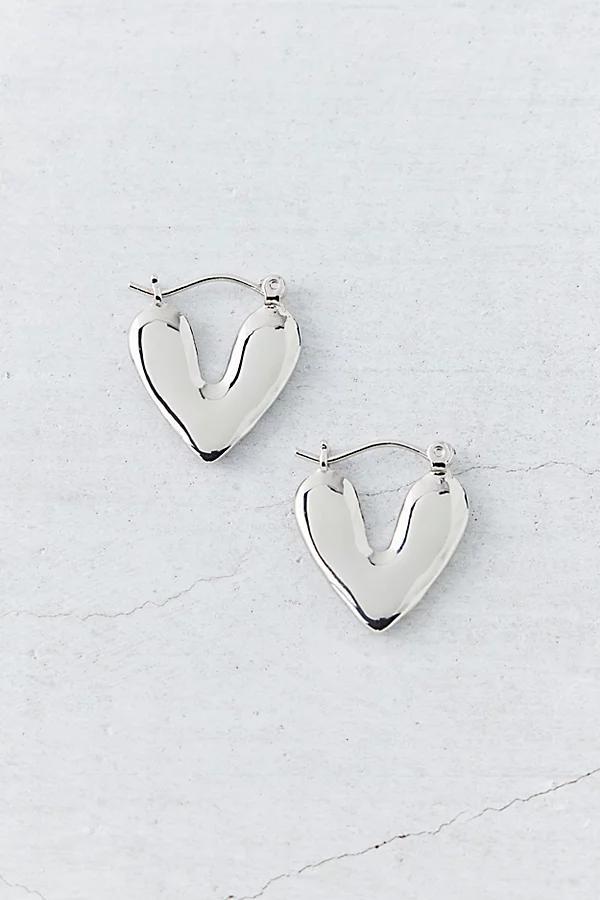 Lizzy Heart Hoop Earring Womens at Urban Outfitters Product Image