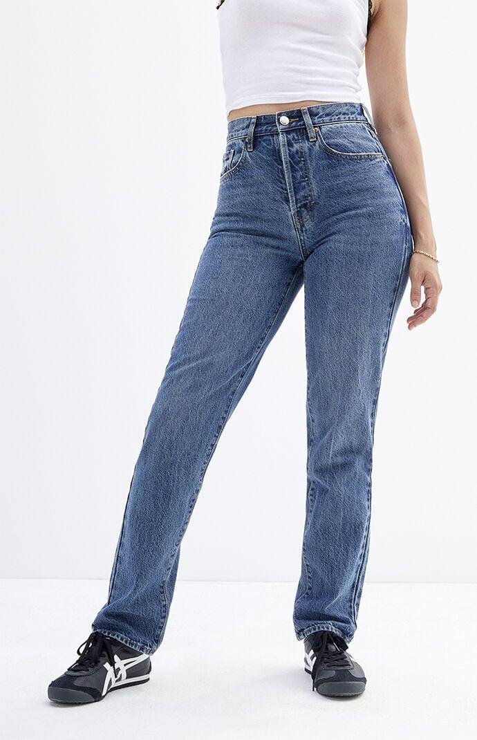 Women's Dark Indigo Dad Jeans Product Image