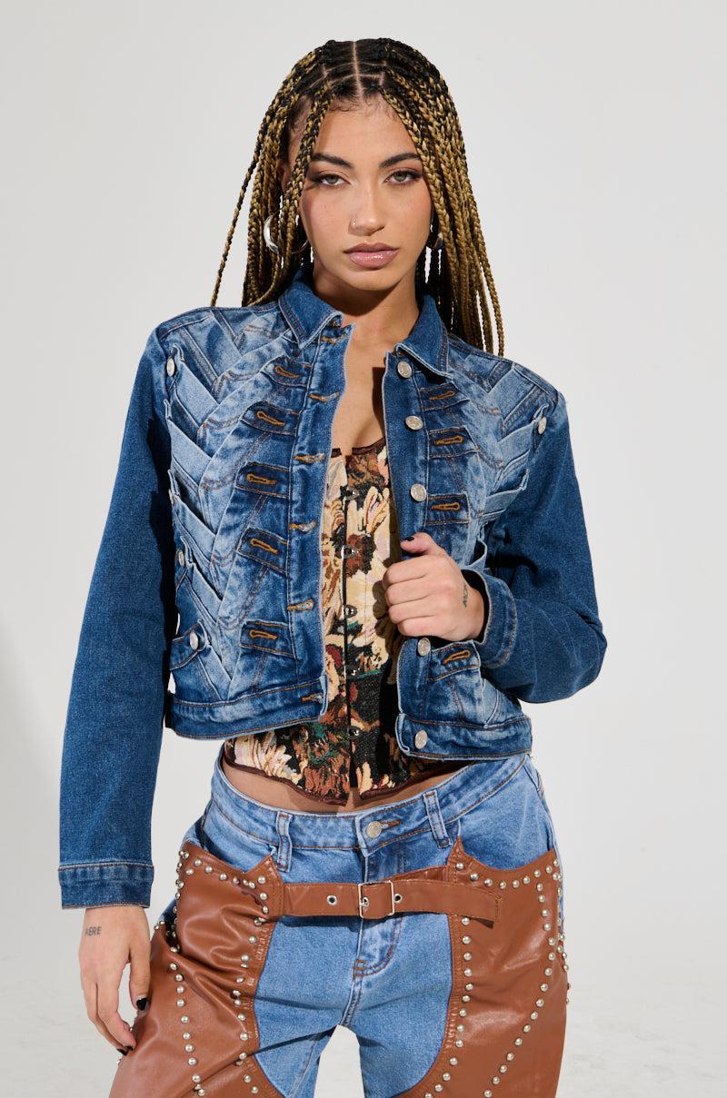 BOTTOMS UP DENIM JACKET Product Image