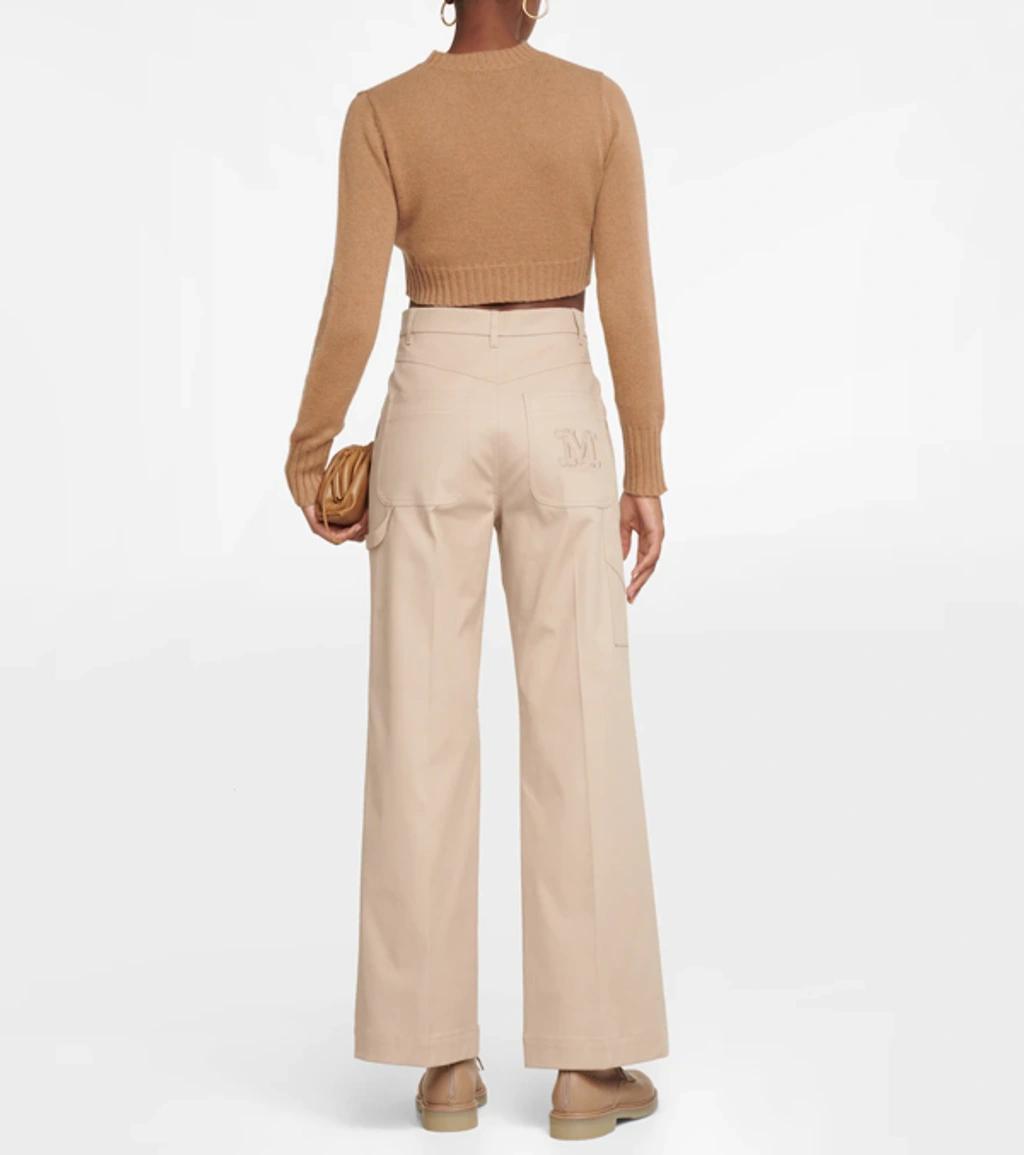 MAX MARA Pullover Cropped Eureka In Cashmere In Nude & Neutrals Product Image