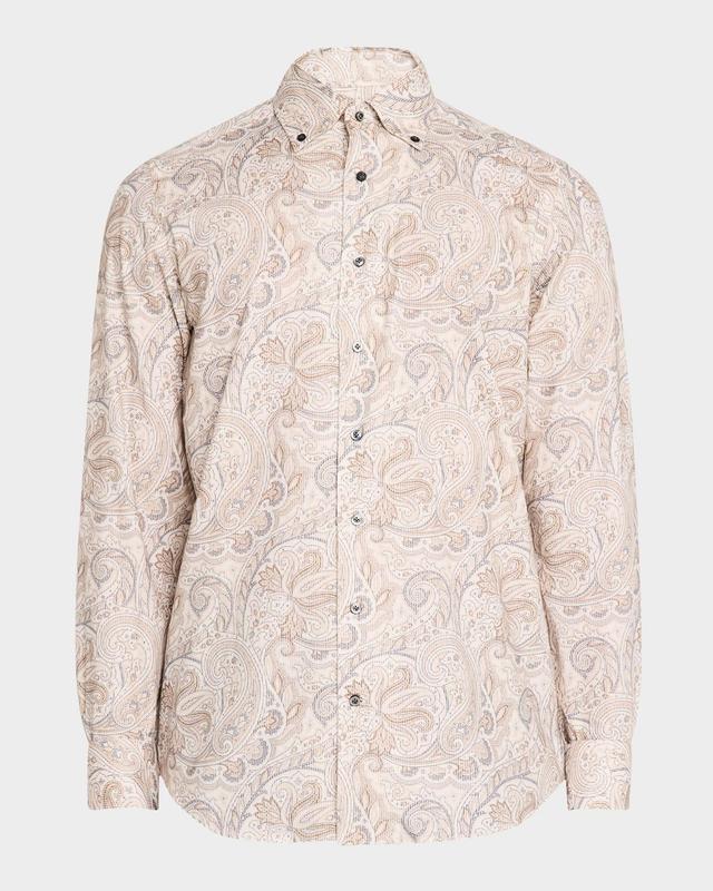 Men's Paisley Brushed Twill Sport Shirt Product Image