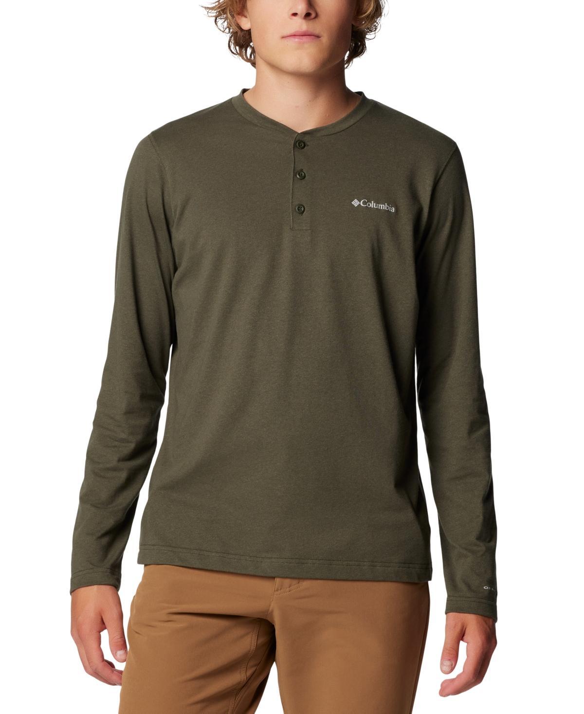 Columbia Mens Thistletown Hills Logo Graphic Long-Sleeve Tech Henley Product Image